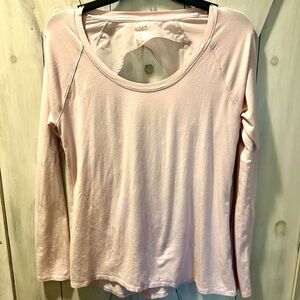 Calia light pink cut out back shirt size L